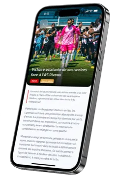 Actualité sportive publiée dans l’application TonClub